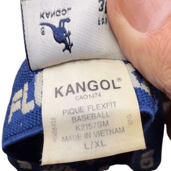 Kangol Men's Pique Flex Fit Baseball Cap Blue Size Large/ XL - Picture 3 of 5